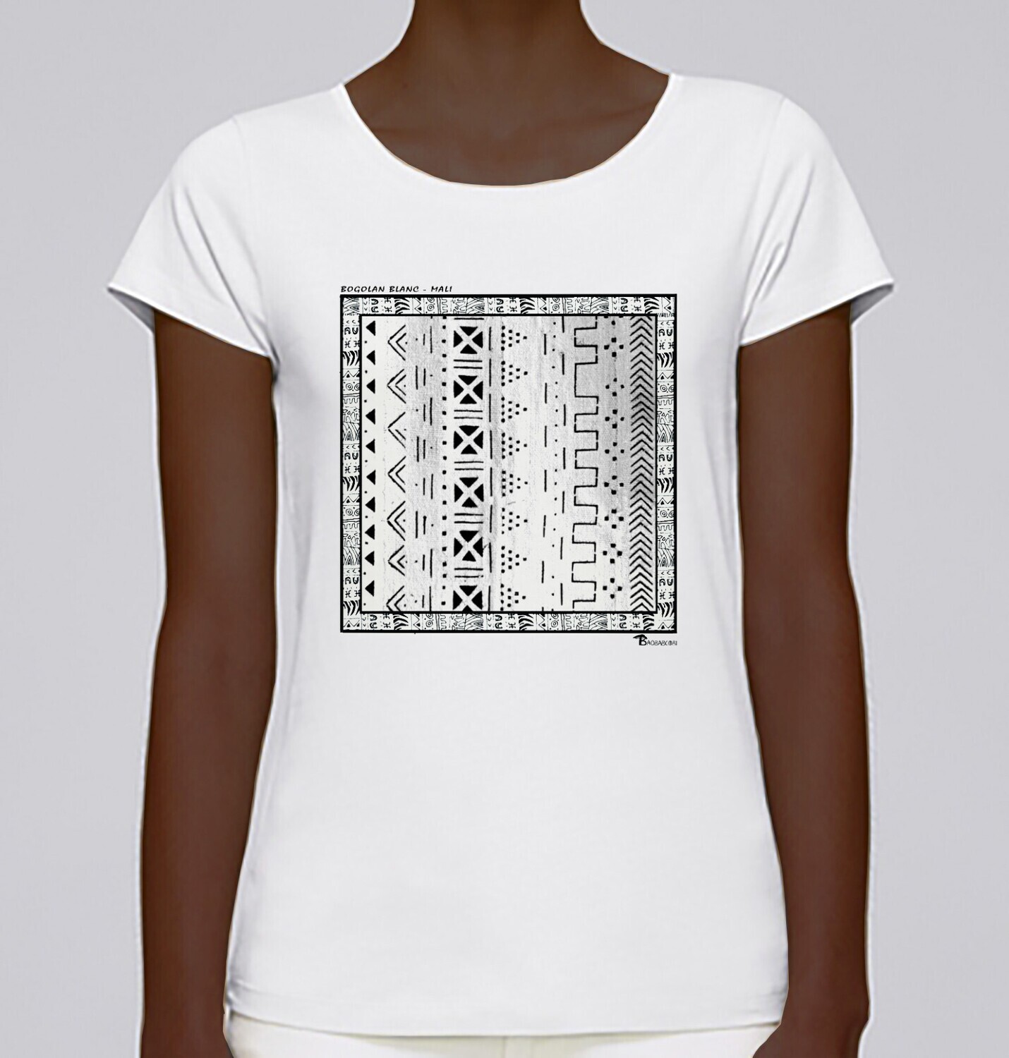TEE SHIRT TEXTILE BOGOLAN BLANC MALI