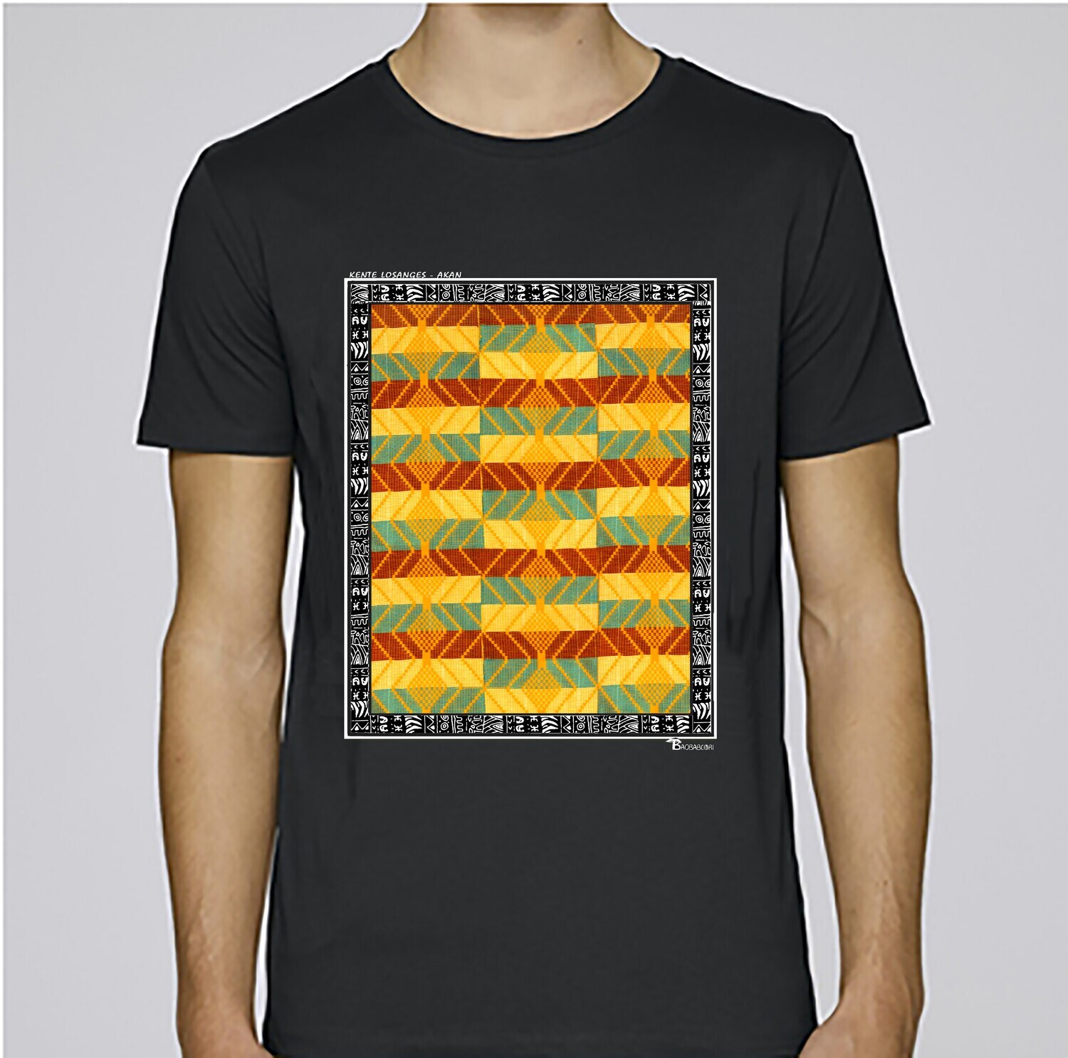 TEE SHIRT TEXTILE KENTE LOSANGE AKAN