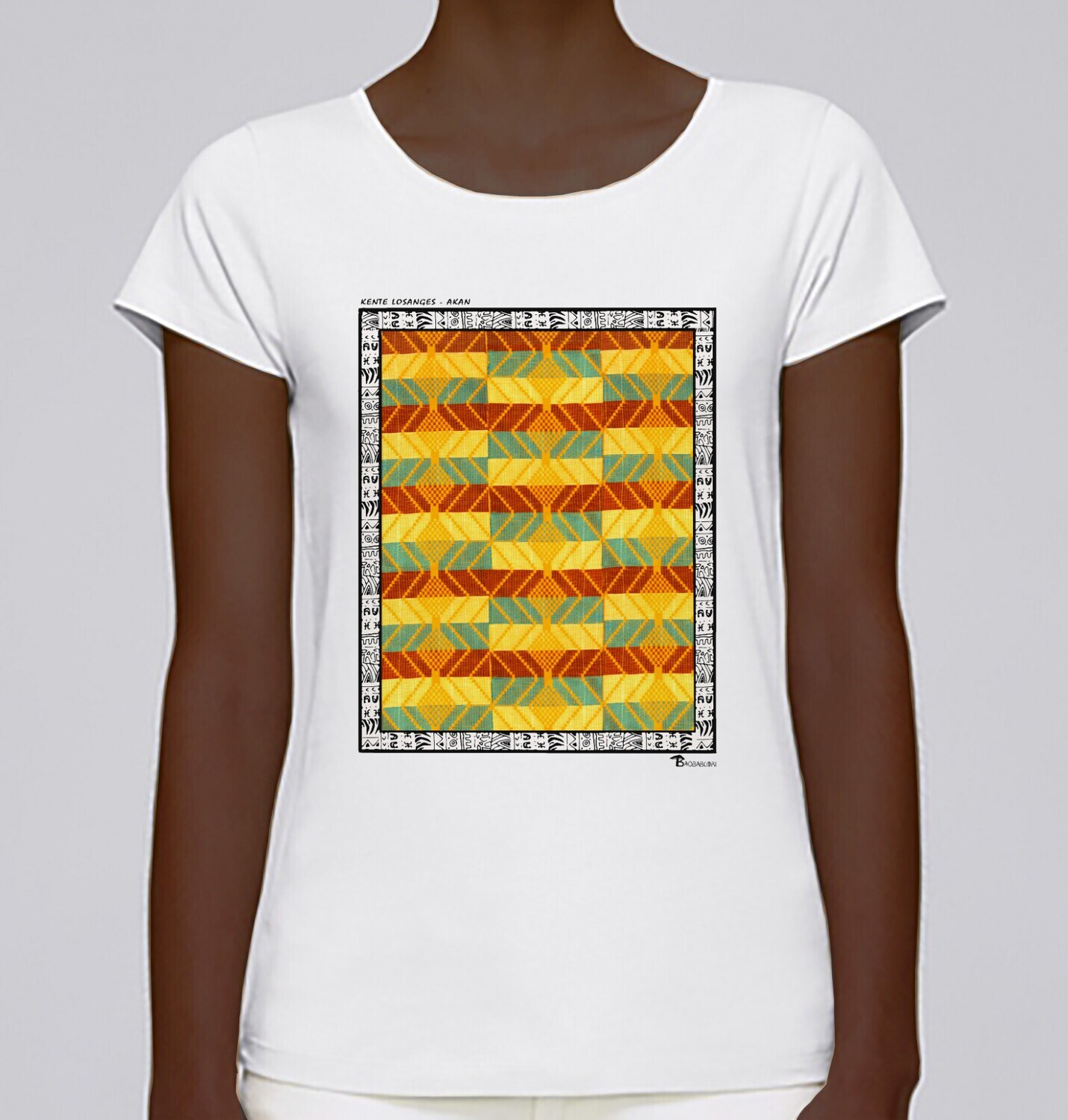 TEE SHIRT TEXTILE KENTE LOSANGE AKAN