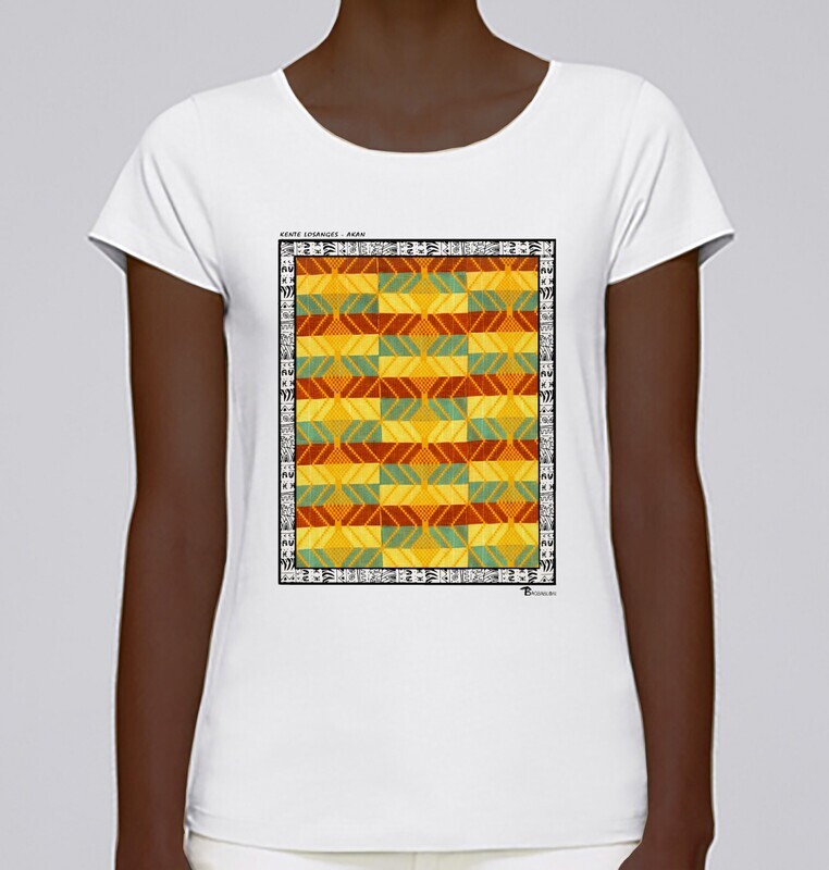 TEE SHIRT TEXTILE KENTE LOSANGE AKAN