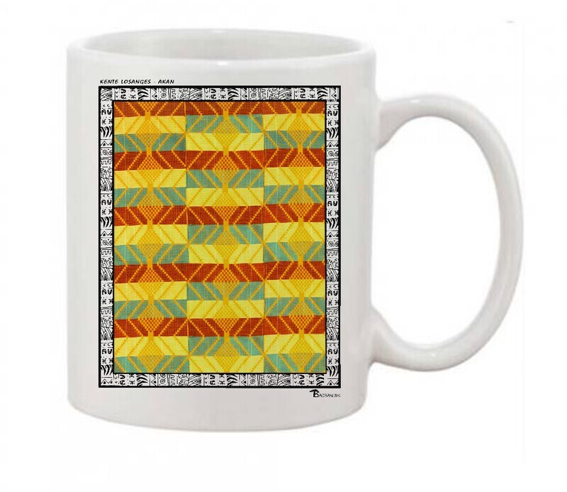 MUG TEXTILE KENTE LOSANGE AKAN