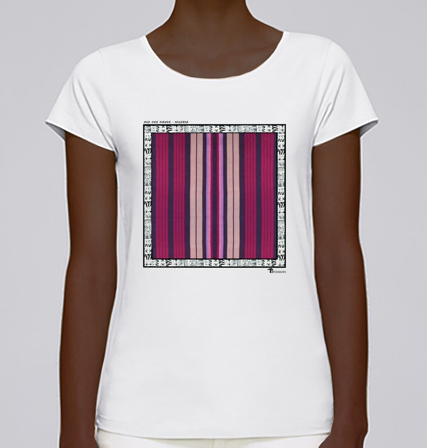 TEE SHIRT TEXTILE ASO OKE MAUVE