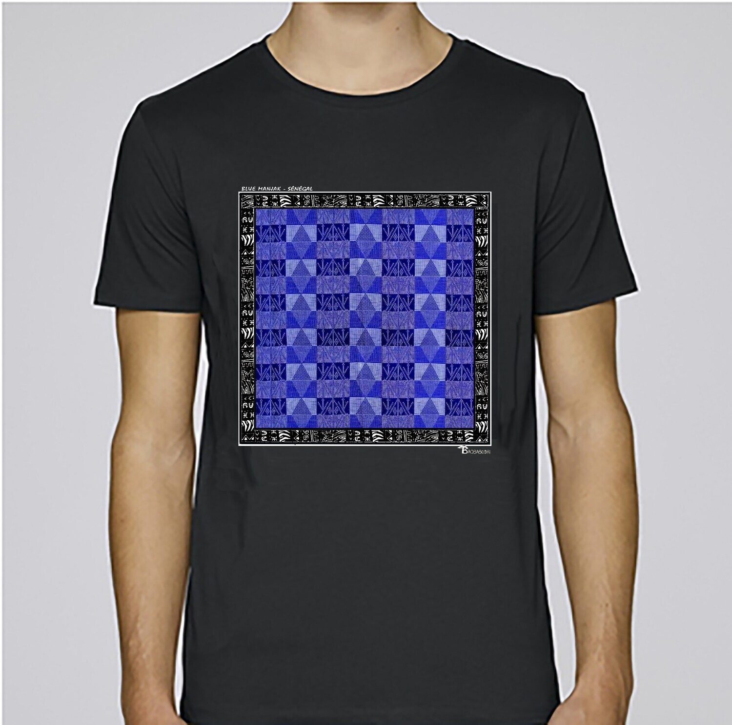 TEE SHIRT TEXTILE BLUE MANJAK