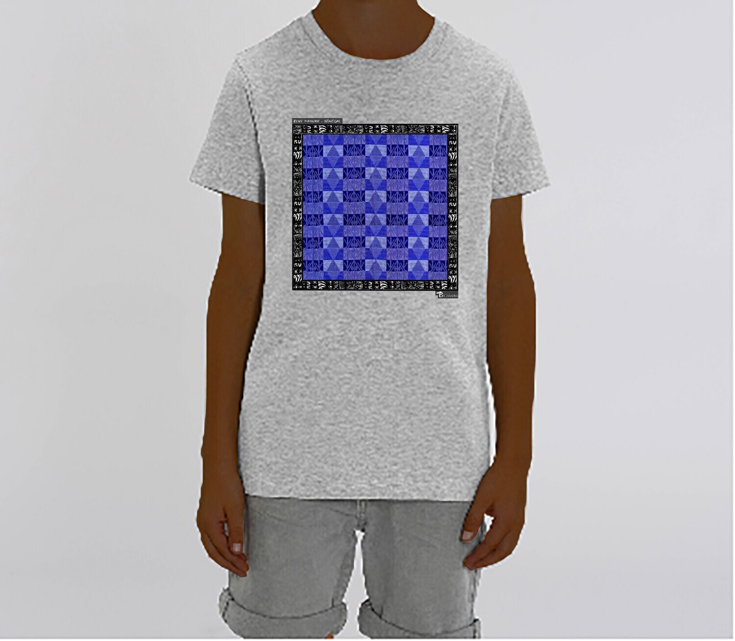 TEE SHIRT TEXTILE BLUE MANJAK
