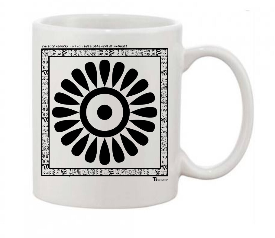 MUG SYMBOLE  ADINKRA  "MAKO"  DEVELOPPEMENT - MATURITE