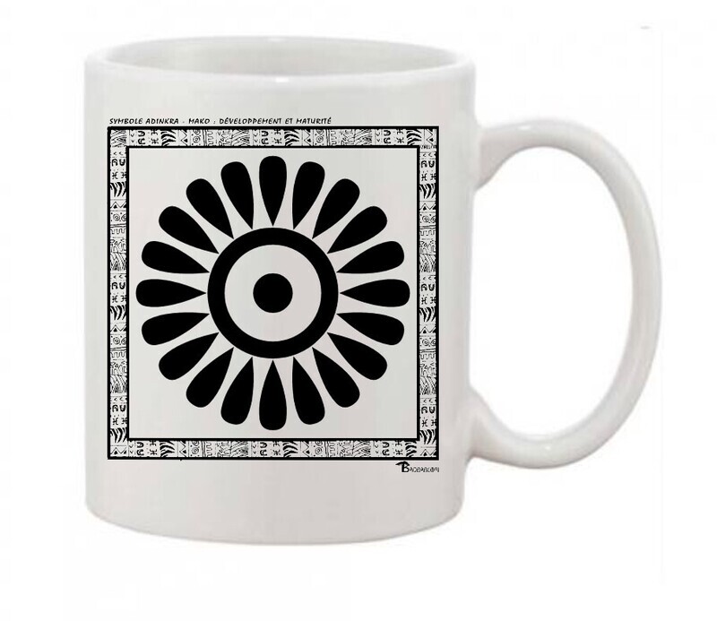 MUG SYMBOLE  ADINKRA  "MAKO"  DEVELOPPEMENT - MATURITE