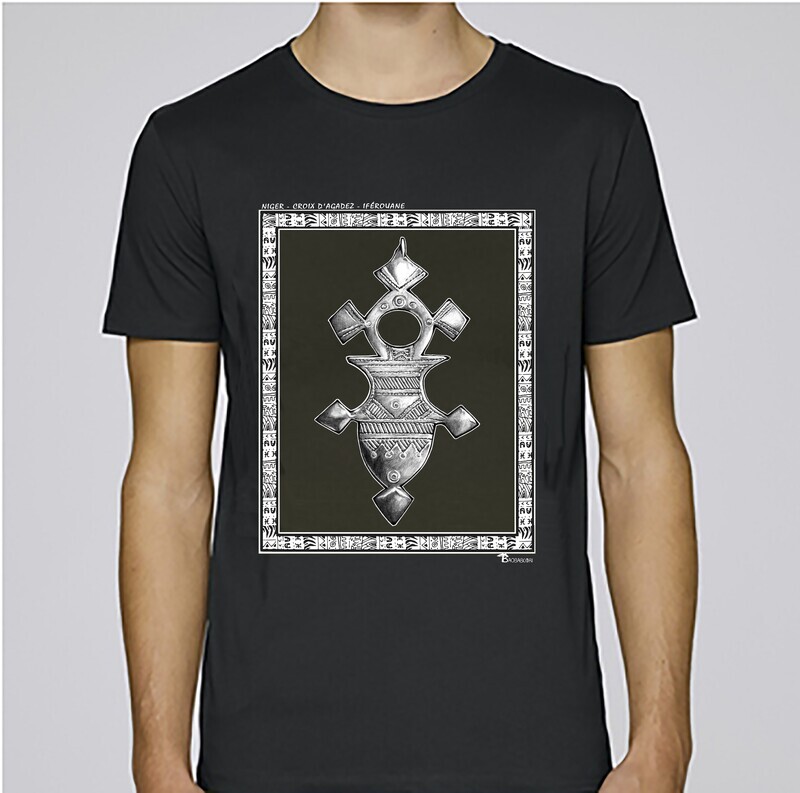 TEE SHIRT FASHION  BIJOUX CROIX D'AGADEZ IFEROUANE
