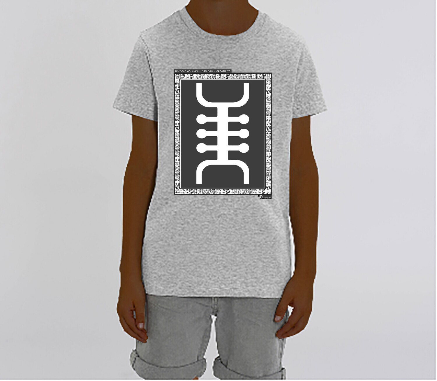 TEE SHIRT SYMBOLE ADINKRA   "OSIADAN"  CREATIVITE