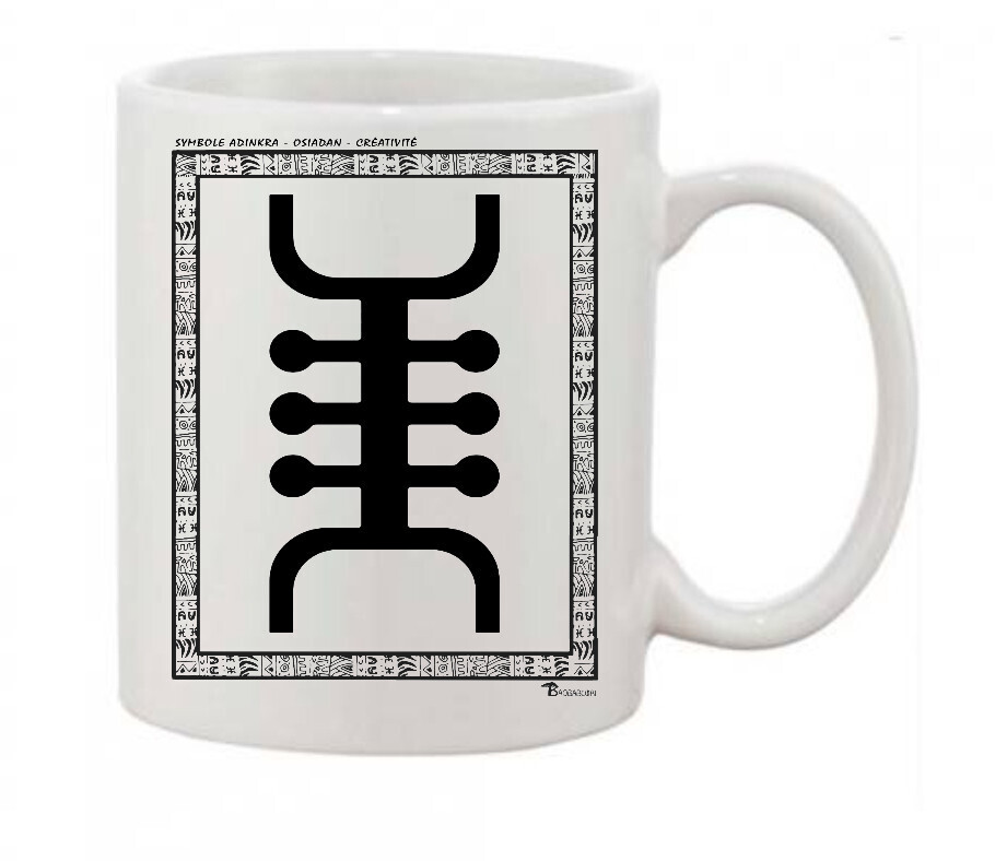 MUG SYMBOLE  ADINKRA  "OSIADAN"  CREATIVITE