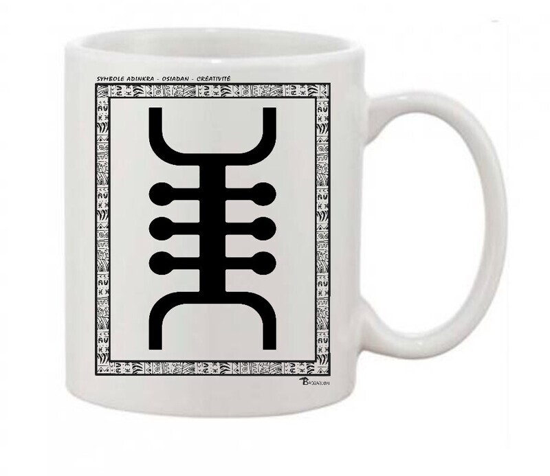 MUG SYMBOLE  ADINKRA  "OSIADAN"  CREATIVITE