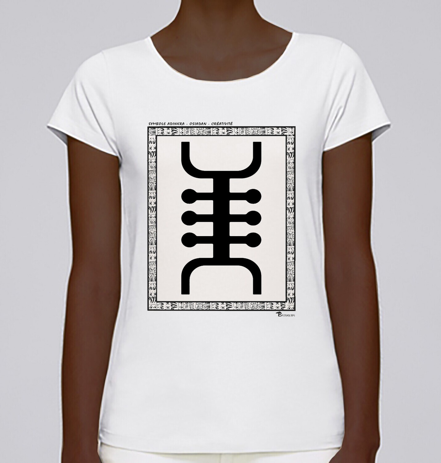 TEE SHIRT SYMBOLE ADINKRA  "OSIADAN"  CREATIVITE