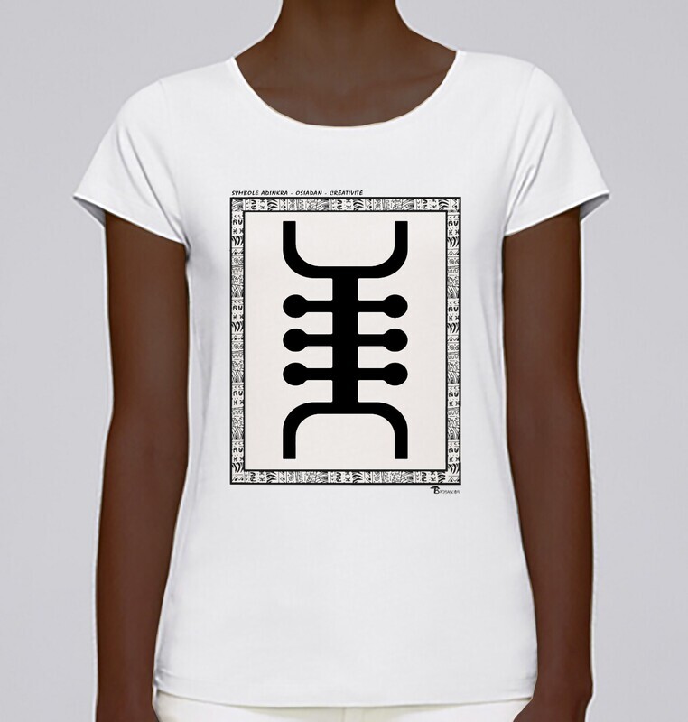 TEE SHIRT SYMBOLE ADINKRA  "OSIADAN"  CREATIVITE