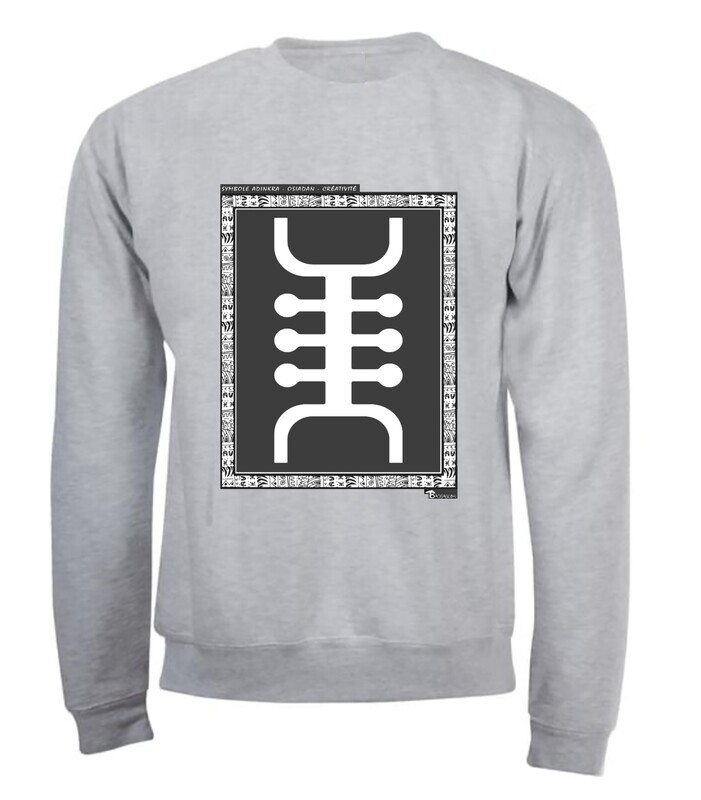 SWEAT SYMBOLE ADINKRA   "OSIADAN"  CREATIVITE