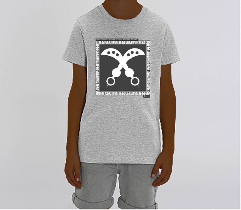 TEE SHIRT SYMBOLE ADINKRA   "AKOFENA"  COURAGE BRAVOURE HEROISME
