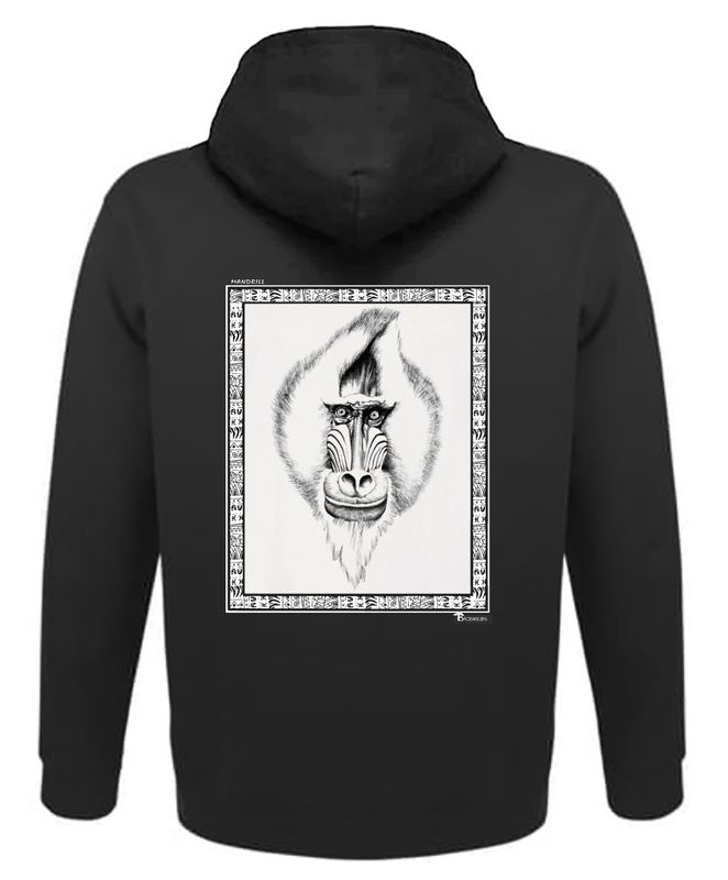 SWEAT A CAPUCHE FAUNE MANDRILL