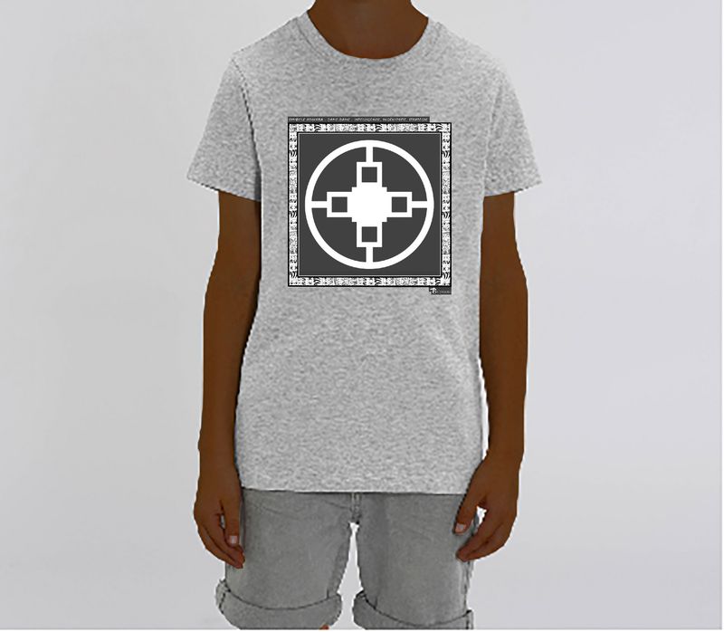 TEE SHIRT SYMBOLE ADINKRA  "DAME DAME"  INTELLIGENCE - INGENIOSITE -  STRATEGIE