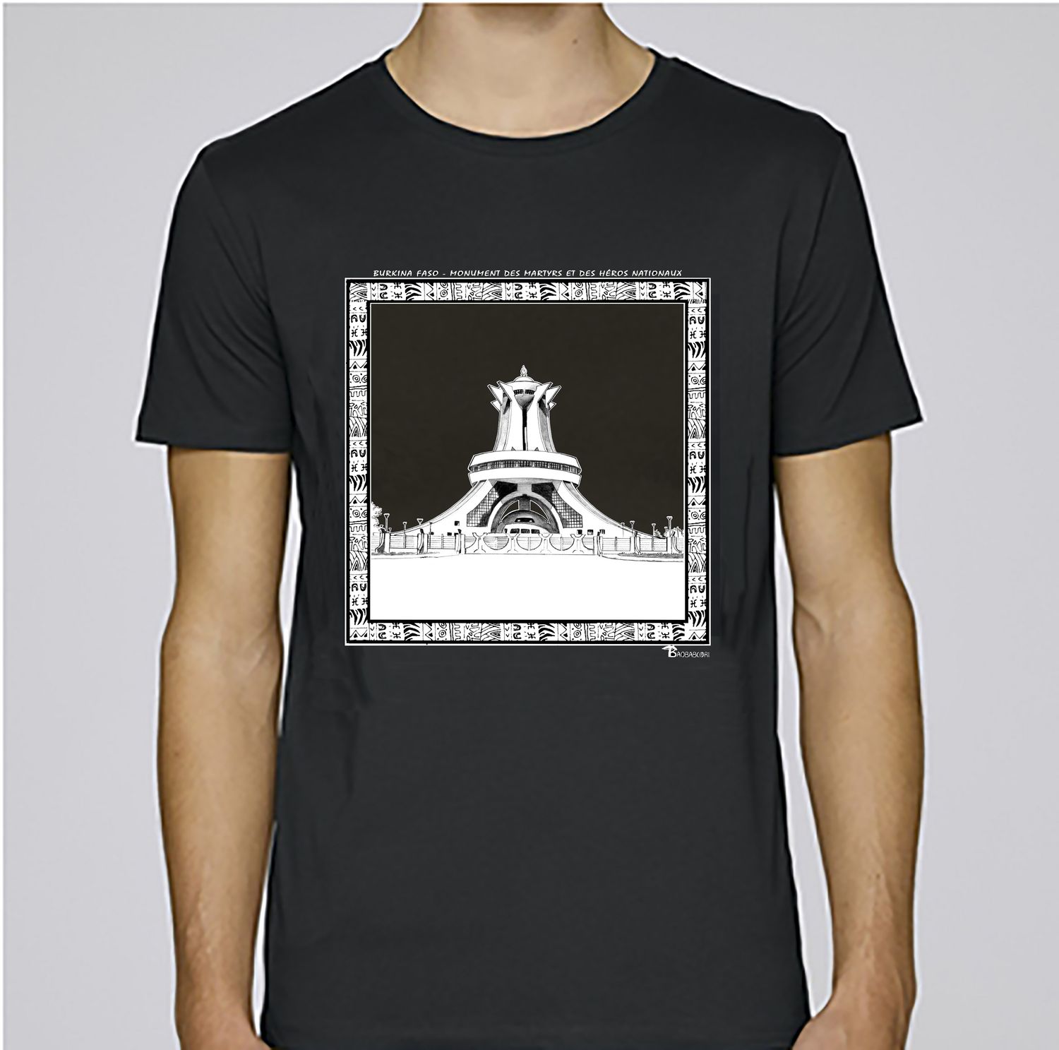TEE SHIRT MONUMENT DES MARTYRS ET DES HEROS NATIONAUX BURKINA FASO