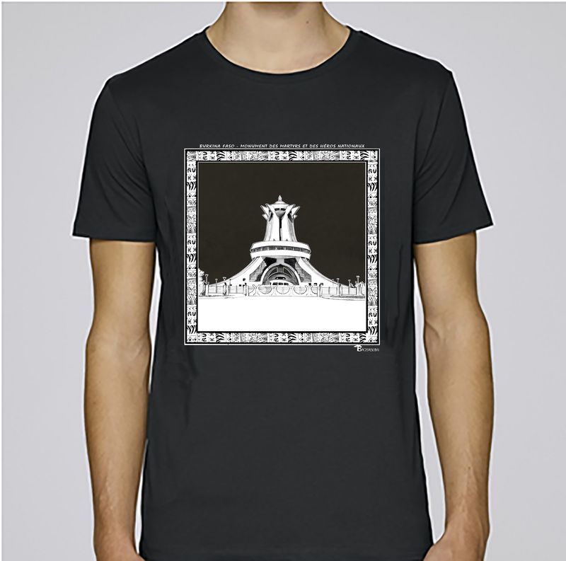 TEE SHIRT MONUMENT DES MARTYRS ET DES HEROS NATIONAUX BURKINA FASO
