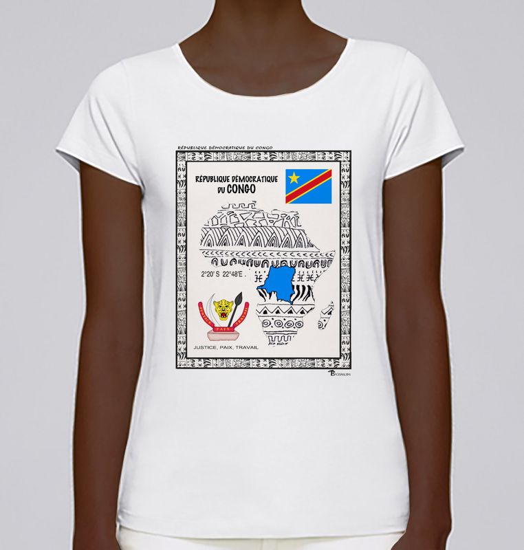 TEE SHIRT PAYS REPUBLIQUE DEMOCRATIQUE DU CONGO
