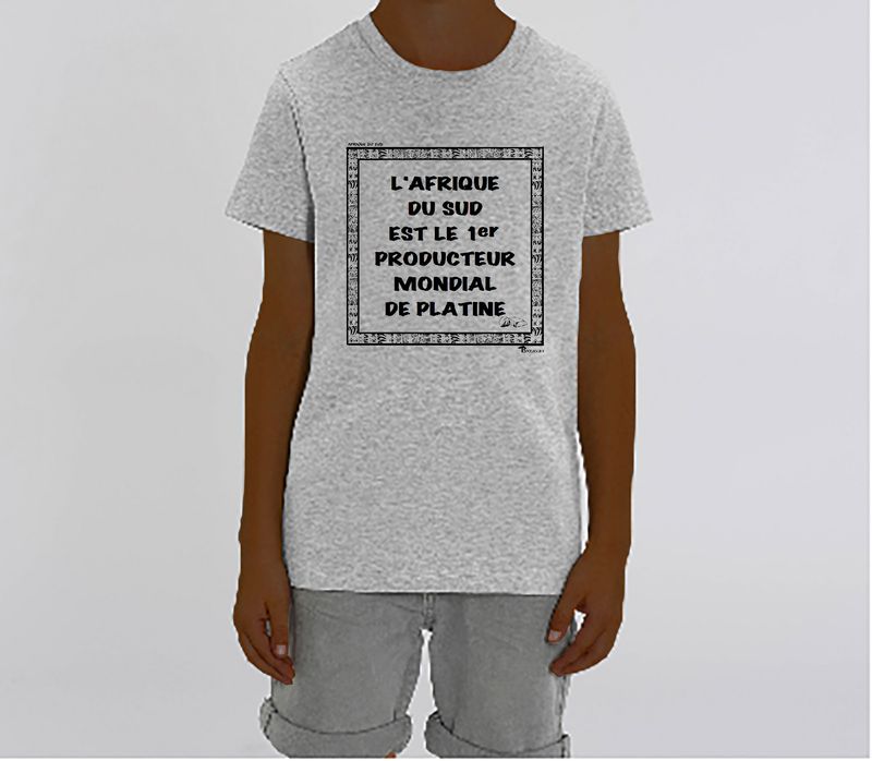 TEE SHIRT ÉCONOMIE AFRIQUE DU SUD PLATINE