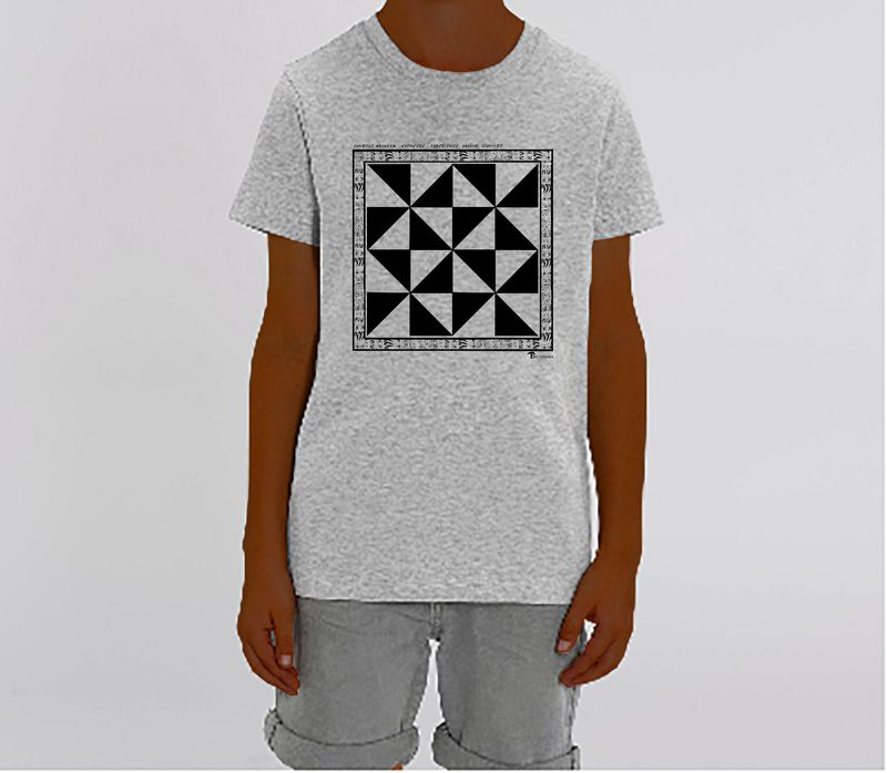 TEE SHIRT SYMBOLE ADINKRA "KYEMFERE"  EXPERIENCE - SAVOIR - HUMILITE