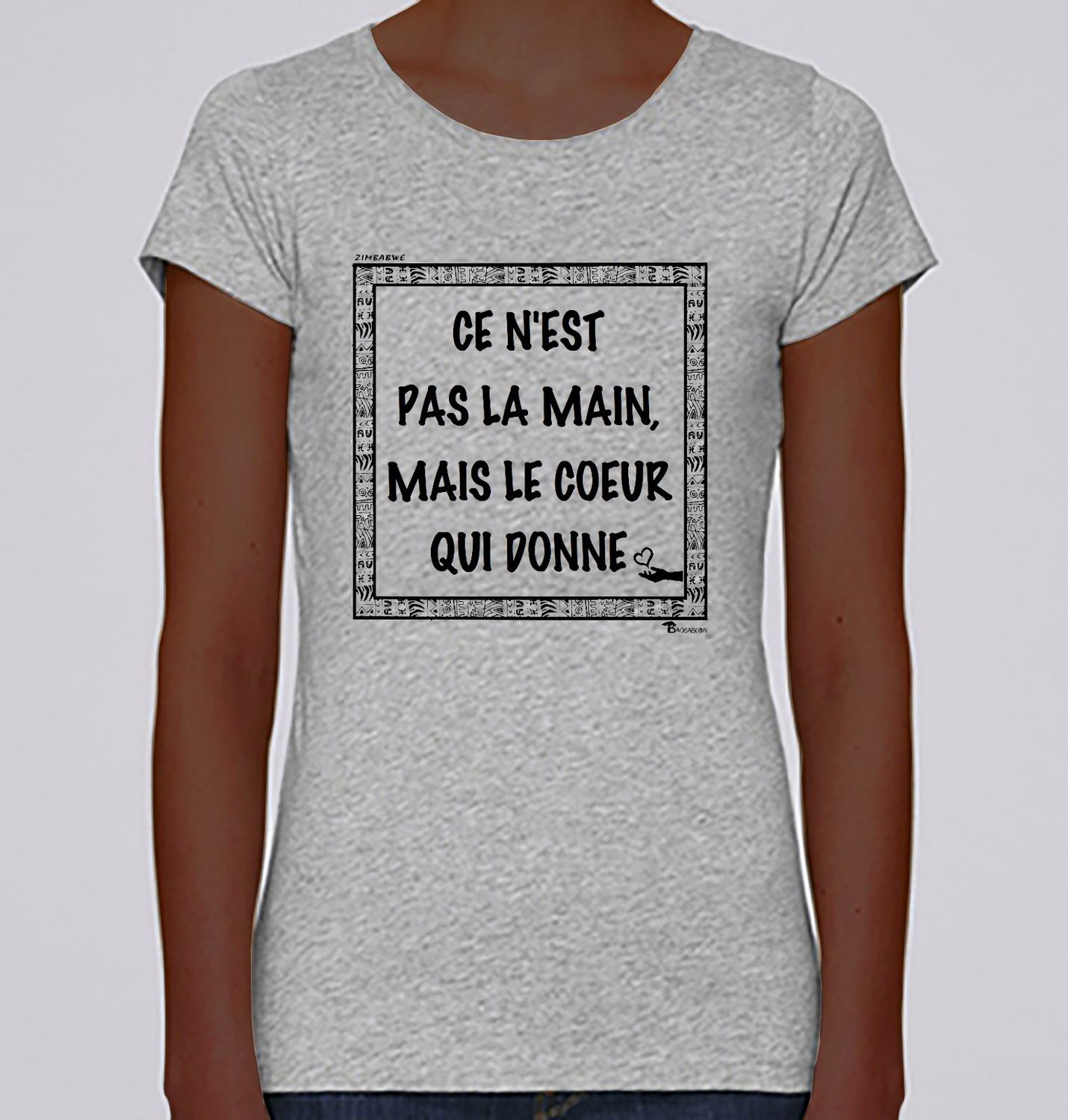 TEE SHIRT PROVERBE ET CITATION ZIMBABWE COEUR