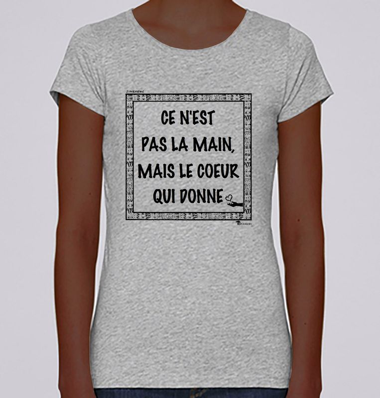 TEE SHIRT PROVERBE ET CITATION ZIMBABWE COEUR