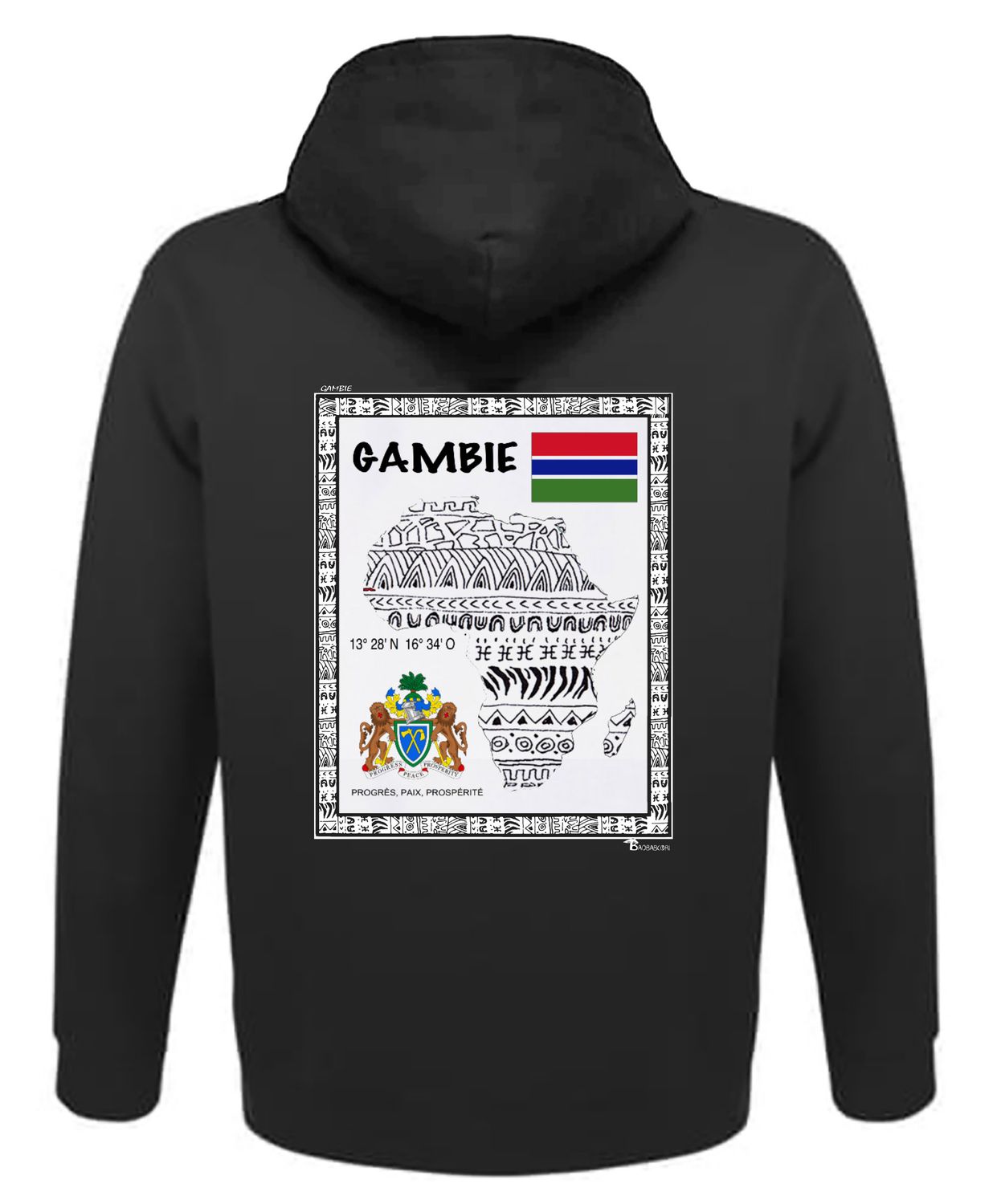 SWEAT A CAPUCHE PAYS GAMBIE