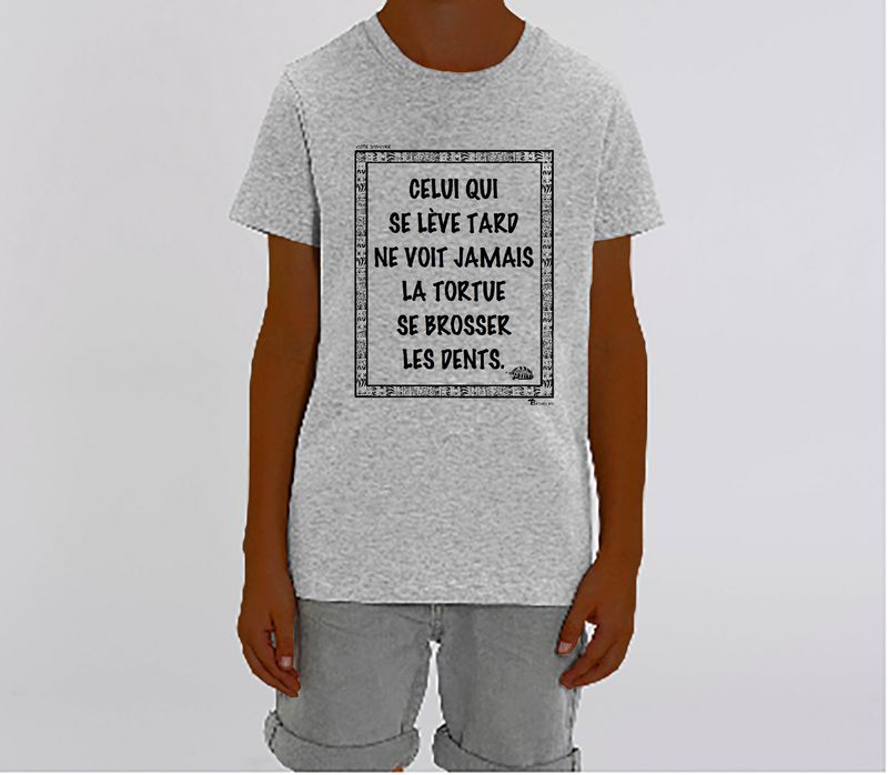 TEE SHIRT PROVERBE ET CITATION CÔTE D'IVOIRE TORTUE