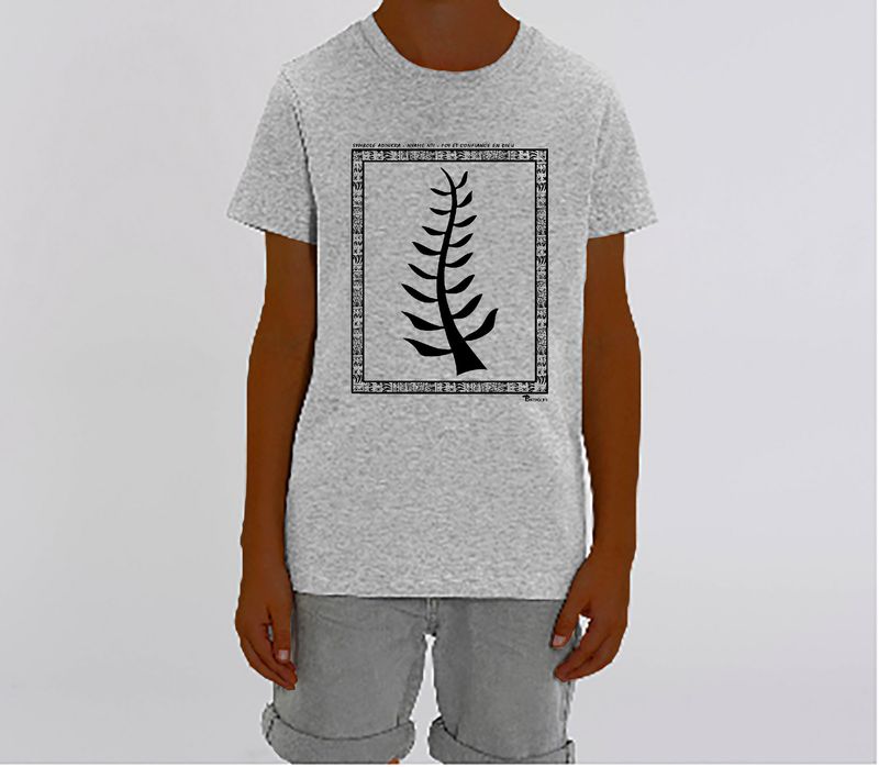 TEE SHIRT SYMBOLE ADINKRA  "NYAME NTI"  FOI ET CONFIANCE EN DIEU