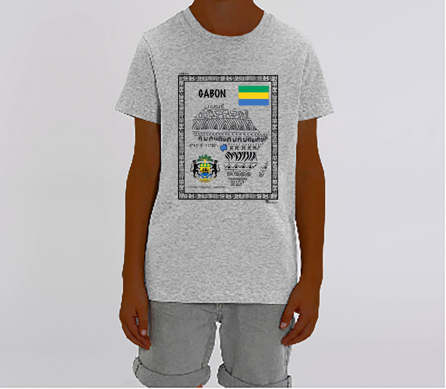 TEE SHIRT PAYS GABON
