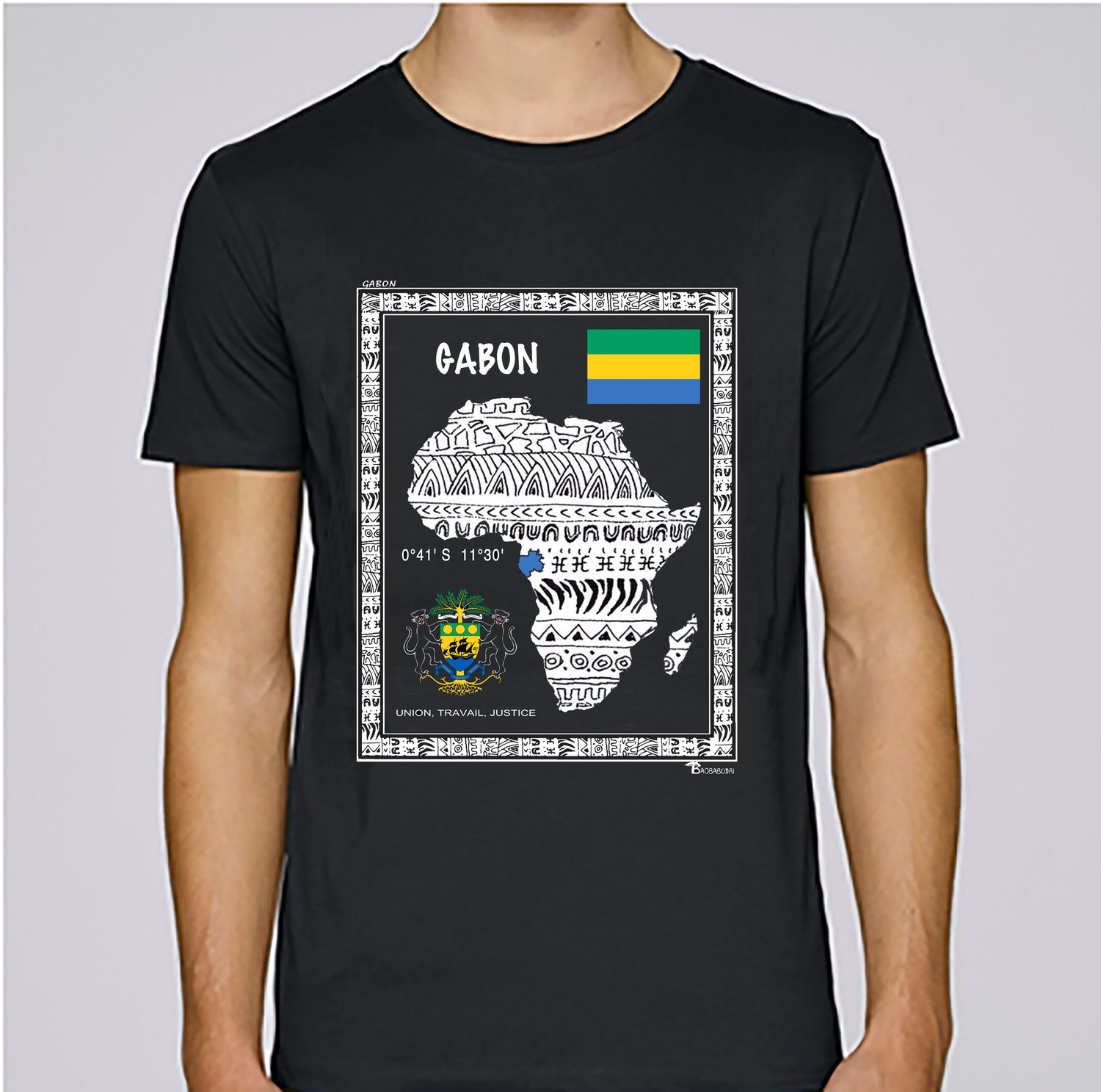 TEE SHIRT PAYS GABON