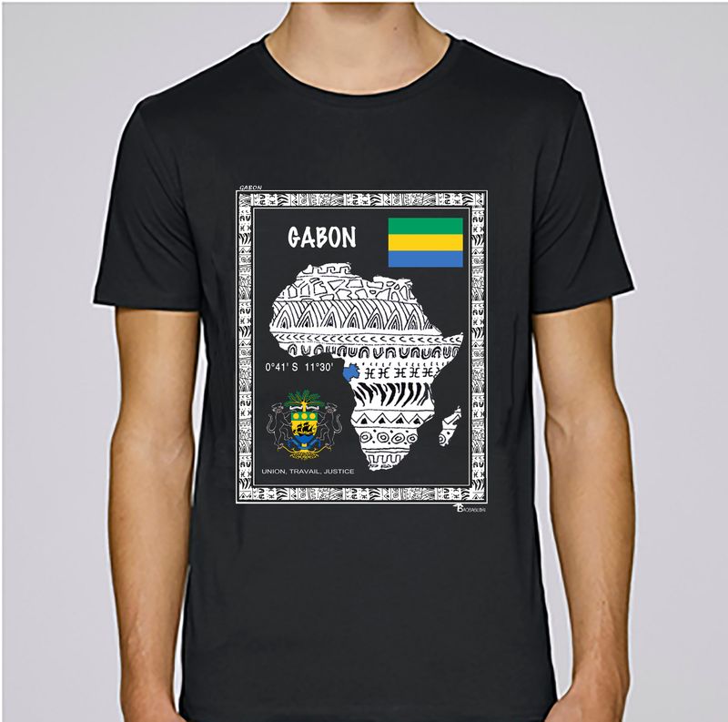 TEE SHIRT PAYS GABON