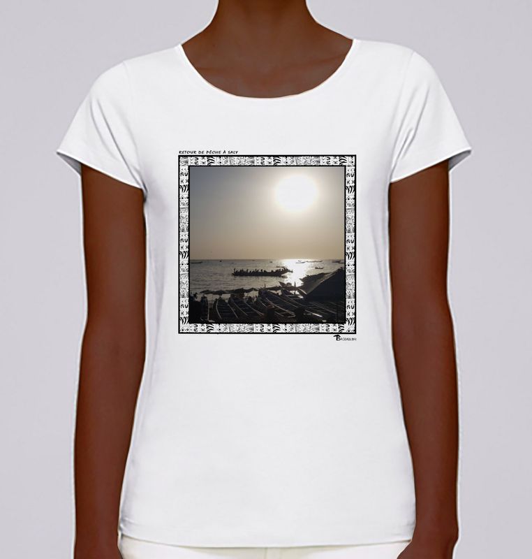 TEE SHIRT FREESTYLE ART "RETOUR DE PECHE À SALY "