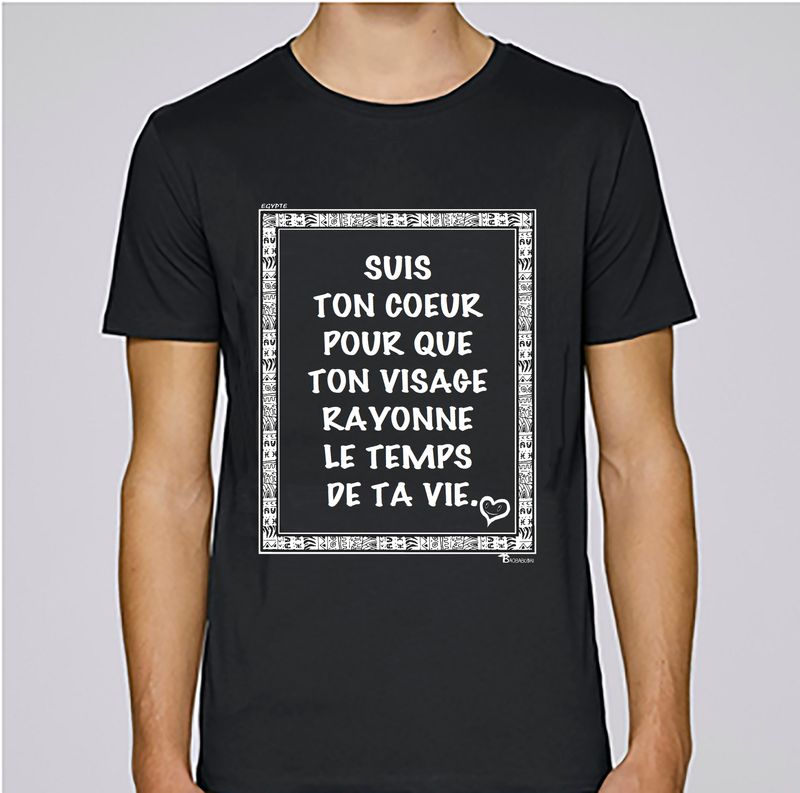TEE SHIRT PROVERBE ET CITATION EGYPTE COEUR