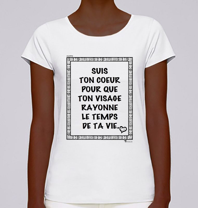 TEE SHIRT PROVERBE ET CITATION EGYPTE COEUR