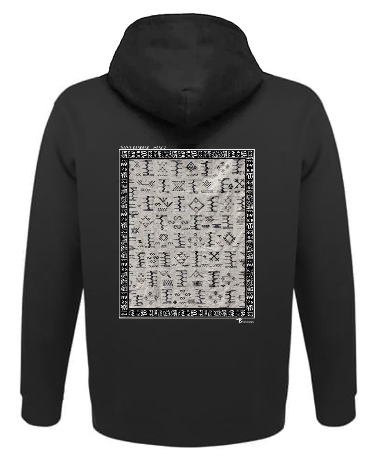 SWEAT A CAPUCHE TEXTILE BERBÈRE