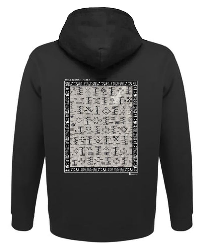 SWEAT A CAPUCHE TEXTILE BERBÈRE