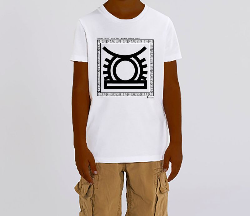 TEE SHIRT SYMBOLE ADINKRA "OHENE ADWA "  AUTORITÉ - POUVOIR - ROYAUTÉ