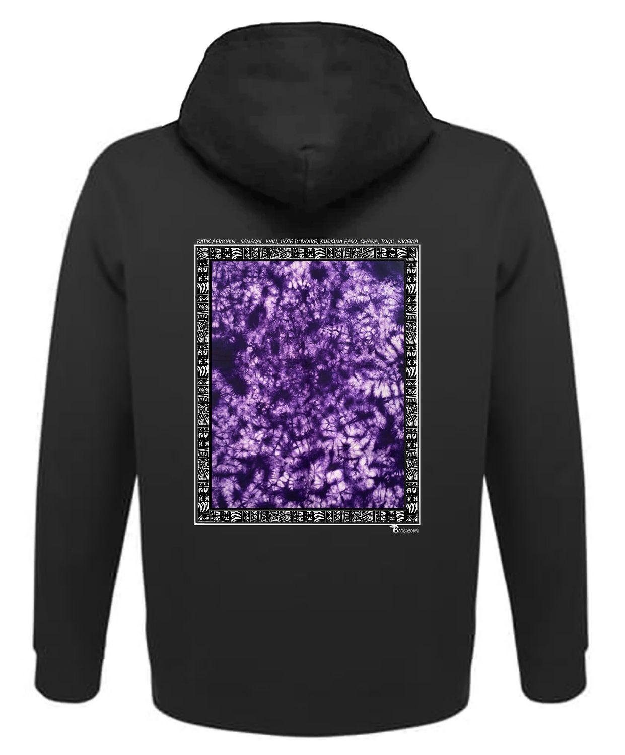 SWEAT A CAPUCHE TEXTILE BATIK AFRICAIN