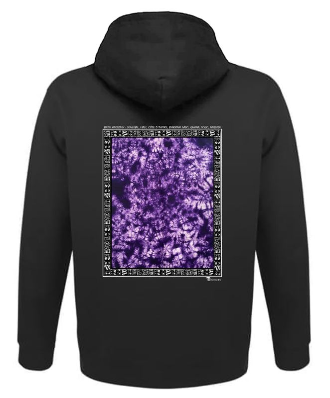 SWEAT A CAPUCHE TEXTILE BATIK AFRICAIN