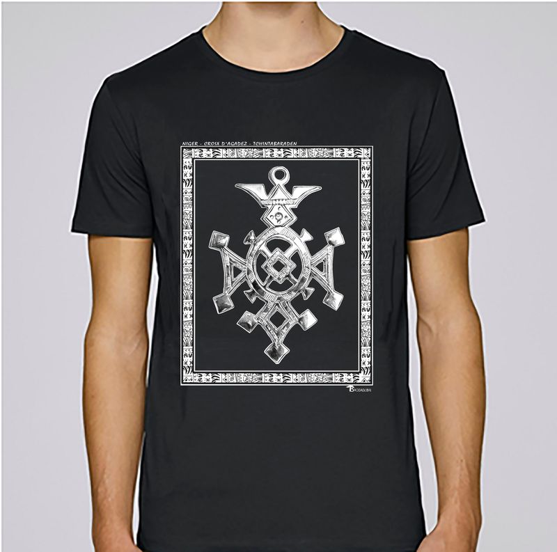 TEE SHIRT FASHION  BIJOUX CROIX D'AGADEZ TCHINTABARADEN
