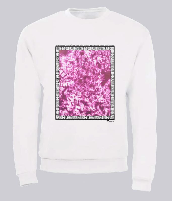 SWEAT TEXTILE BATIK AFRICAIN ROSE