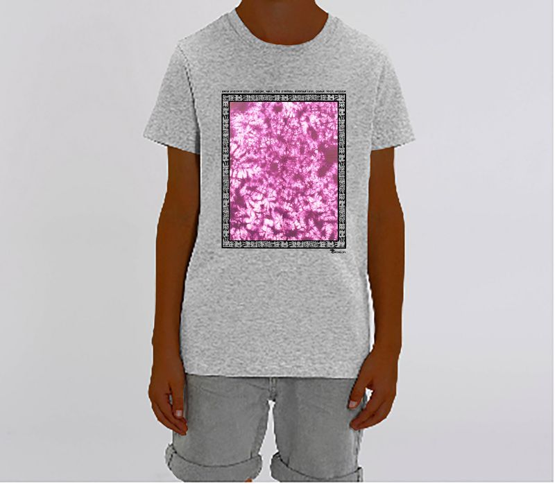 TEE SHIRT TEXTILE BATIK AFRICAIN ROSE