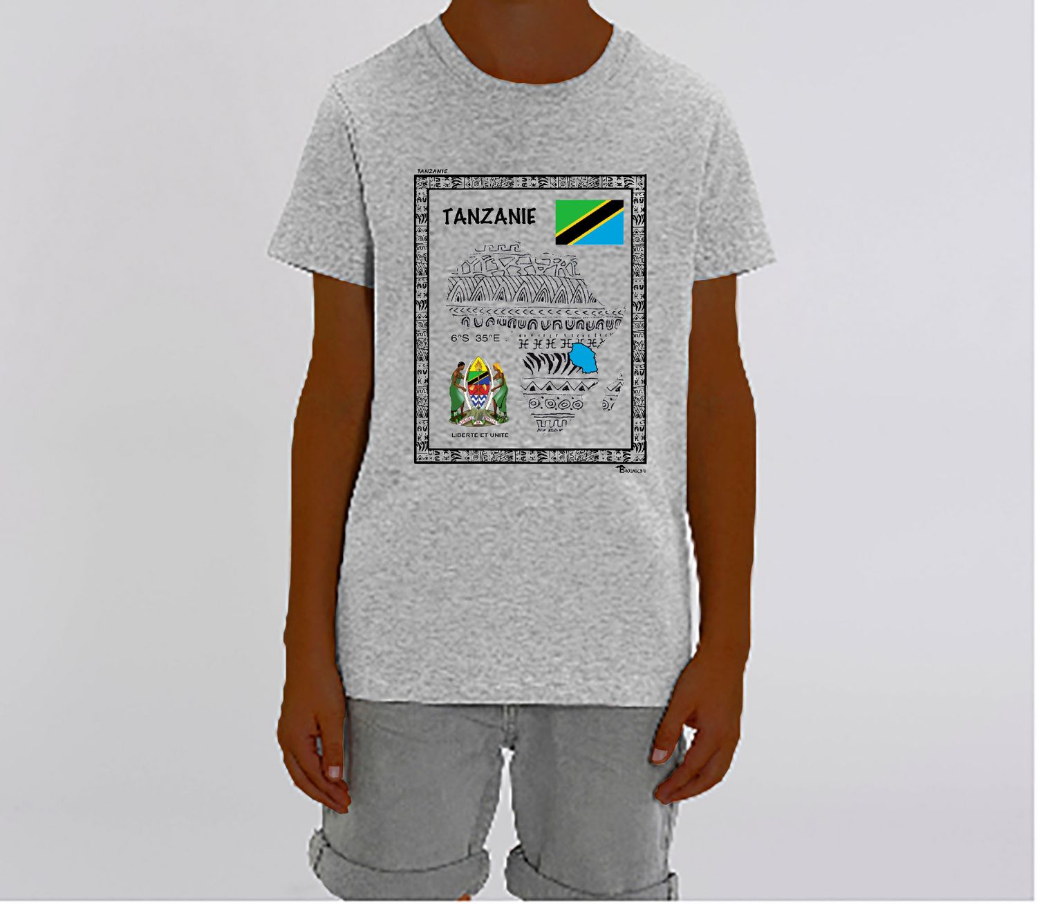 TEE SHIRT PAYS TANZANIE