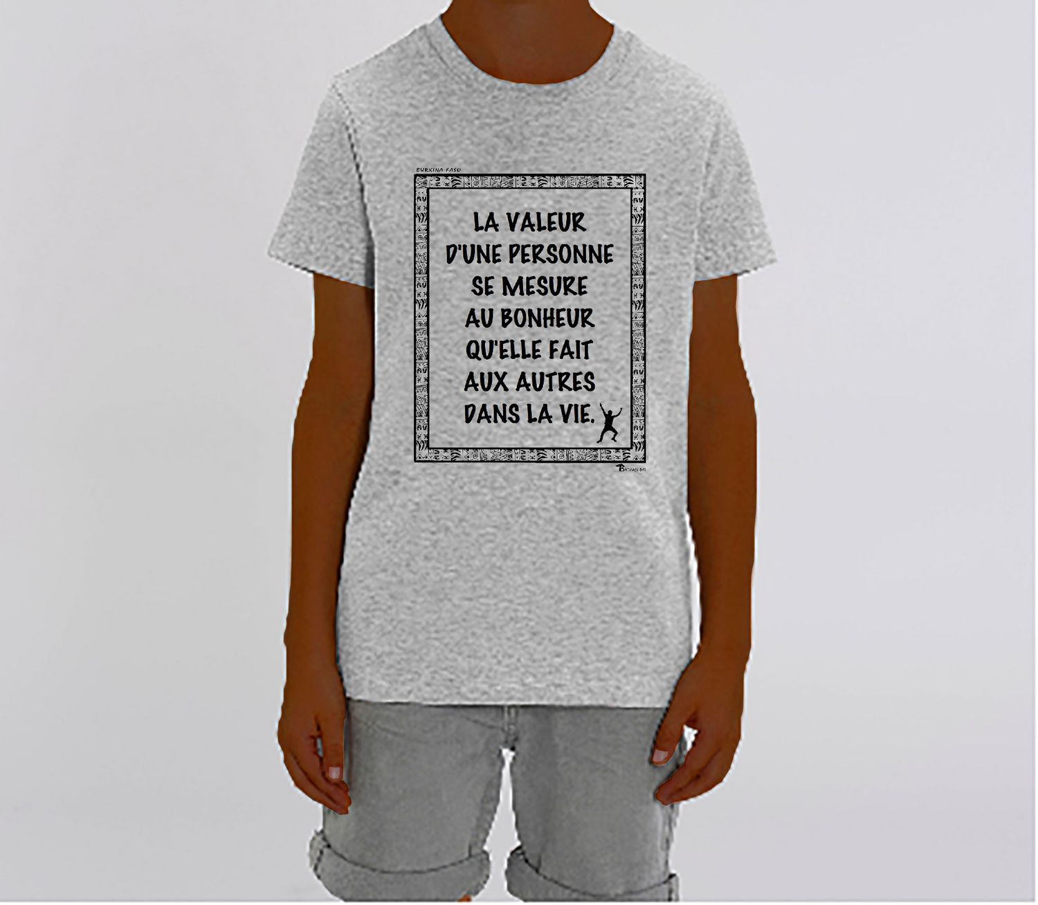 TEE SHIRT PROVERBE ET CITATION BURKINA BONHEUR
