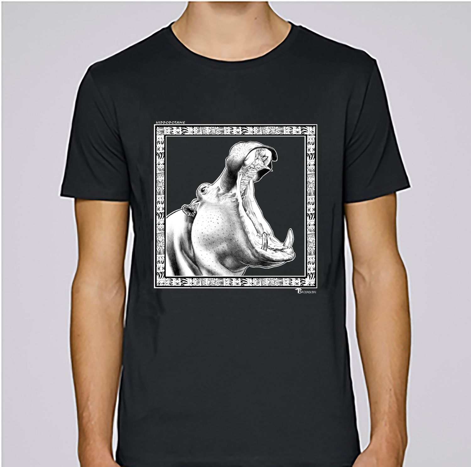 TEE SHIRT FAUNE HIPPOPOTAME