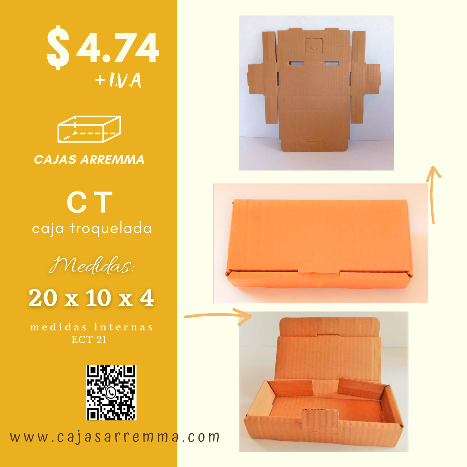 Caja de carton 20x10x4