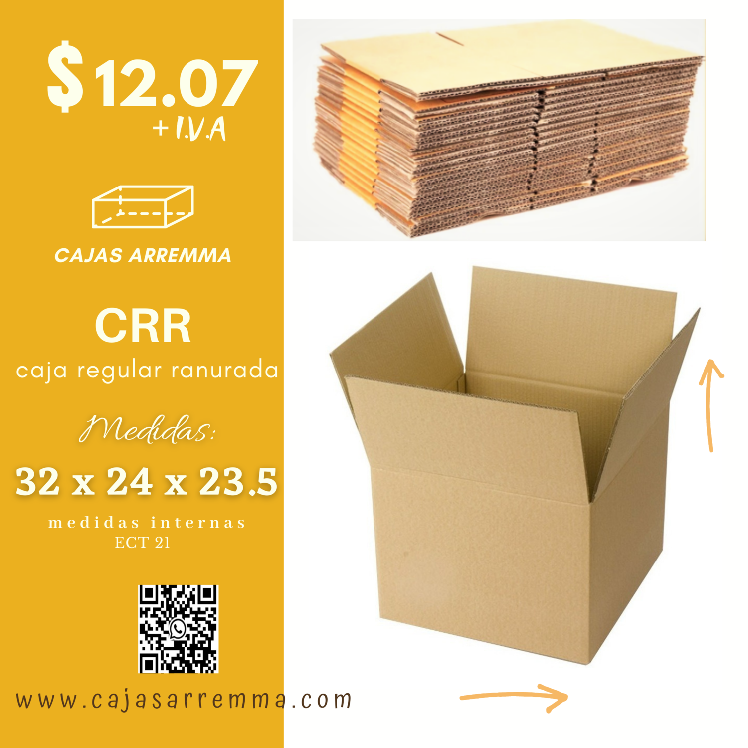 Caja de carton 32x24x23.50
