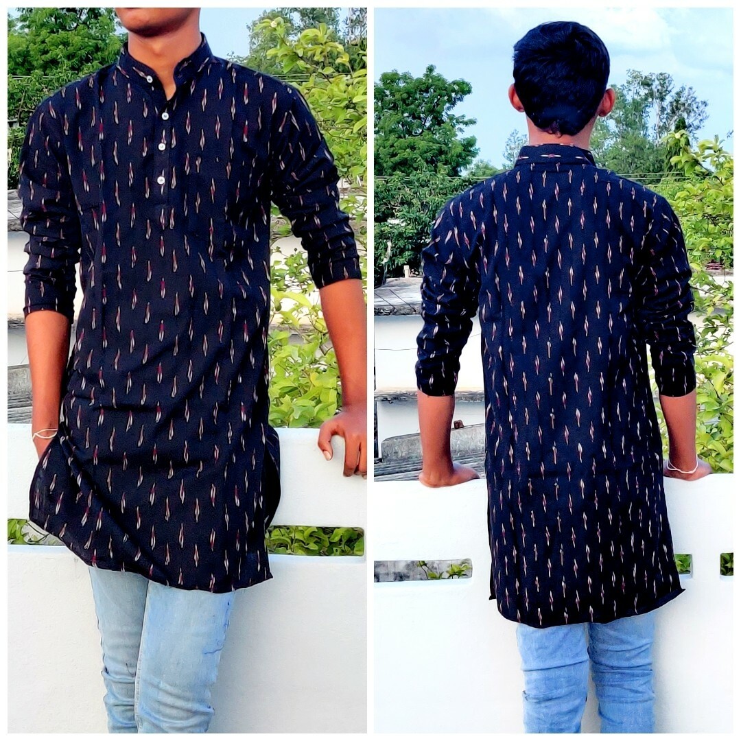 Ikkath Mens Cotton Long Kurtha